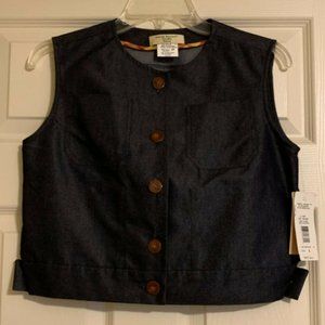 🎉HP🎉 Harve Benard Studio 4P Blue Vest Front and Side Pockets Accent Buttons
